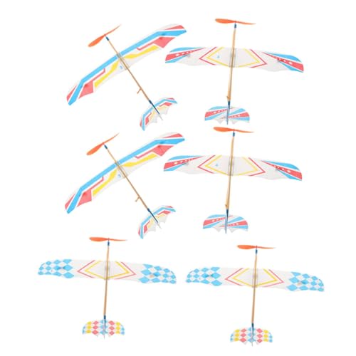 FRCOLOR Gummibandflugzeug Modell Satz 6 Stücke Lustige Segelflugzeuge für Kinder Outdoor Spielzeug für Geburtstagsfeiern Handgefertigtes Flugzeugspielzeug Pädagogisches Flugzeugmodell FRCOLOR Gummibandflugzeug Modell Satz 6 Stücke Lustige Segelflugzeuge für Kinder Outdoor Spielzeug für Geburtstagsfeiern Handgefertigtes Flugzeugspielzeug Pädagogisches Flugzeugmodell von FRCOLOR