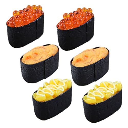 FRCOLOR 6Stücke Teiliges Gefälschtes Sushi Dekorationsset Realistische Onigiri Modelle für Restaurant Displays Lebensmittelausstellungen und Partydekorationen Fotorequisiten FRCOLOR 6Stücke Teiliges Gefälschtes Sushi Dekorationsset Realistische Onigiri Modelle für Restaurant Displays Lebensmittelausstellungen und Partydekorationen Fotorequisiten von FRCOLOR