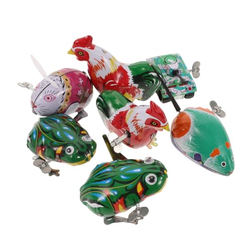 FRCOLOR 7 Stück Teiliges Cartoon Vintage Aufziehspielzeug Nostalgische Kinderfiguren für Interaktive Spielmomente und Kreative Desktop Dekoration FRCOLOR 7 Stück Teiliges Cartoon Vintage Aufziehspielzeug Nostalgische Kinderfiguren für Interaktive Spielmomente und Kreative Desktop Dekoration von FRCOLOR