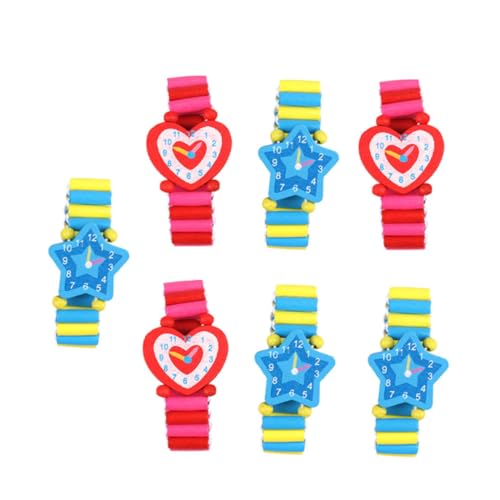 FRCOLOR 7 Stück Teiliges Holz Armbanduhren für Umweltfreundliches Elastisches Design Muster Lernspiele Kreative Aktivitäten FRCOLOR 7 Stück Teiliges Holz Armbanduhren für Umweltfreundliches Elastisches Design Muster Lernspiele Kreative Aktivitäten von FRCOLOR