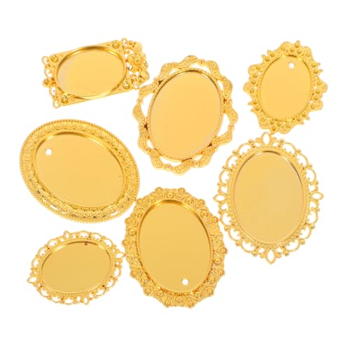 FRCOLOR 7 Stück Teiliges Miniatur-bilderrahmen aus Metall Vintage Goldfarbene Ovale Rahmen Filigrane Mini-fotorahmen für Puppenhaus-dekor Tischaufsteller und Wandmontage Barocke FRCOLOR 7 Stück Teiliges Miniatur-bilderrahmen aus Metall Vintage Goldfarbene Ovale Rahmen Filigrane Mini-fotorahmen für Puppenhaus-dekor Tischaufsteller und Wandmontage Barocke von FRCOLOR