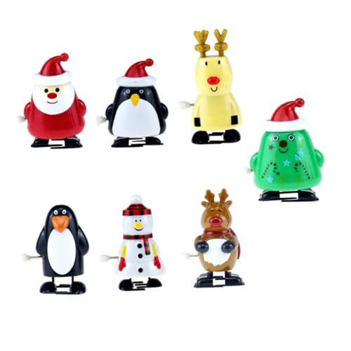 FRCOLOR 7 Stück Teiliges Weihnachts-aufziehspielzeug mit Santa Rentier Pinguin und Schneemann Niedliche Cartoon-Figuren für Xmas Party Hand-Auge-koordination FRCOLOR 7 Stück Teiliges Weihnachts-aufziehspielzeug mit Santa Rentier Pinguin und Schneemann Niedliche Cartoon-Figuren für Xmas Party Hand-Auge-koordination von FRCOLOR