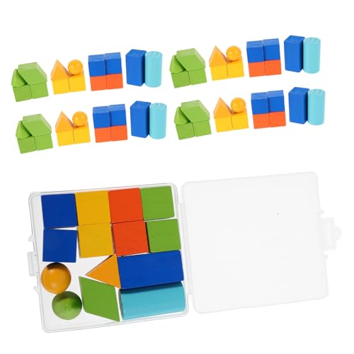 FRCOLOR 70 Stück Teiliges Lernspielzeug aus Formen für Grundschule Montessori Musterblöcke zur Räumlicher Vorstellungskraft und Motorischer Fähigkeiten bei Kindern von FRCOLOR