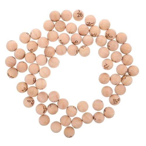 FRCOLOR 75 Stück Holz Bingo Zubehör Nummerierte Balls mit Klarer Gravur für Team Building und Unterhaltsame Spiele für Drinnen und Draußen FRCOLOR 75 Stück Holz Bingo Zubehör Nummerierte Balls mit Klarer Gravur für Team Building und Unterhaltsame Spiele für Drinnen und Draußen von FRCOLOR