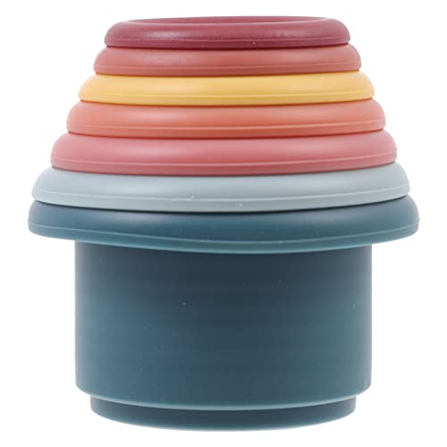 FRCOLOR 7Stücke Teiliges Stapelbares Silikon Babytassen Farbiges Kognitives für Badespaß und Entwicklung Sicher für Badewanne und Pools FRCOLOR 7Stücke Teiliges Stapelbares Silikon Babytassen Farbiges Kognitives für Badespaß und Entwicklung Sicher für Badewanne und Pools von FRCOLOR