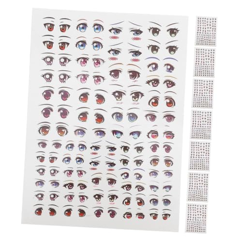 FRCOLOR 8 Blatt Cartoon Doll Gesicht Aufkleber für DIY Projekte Selbstklebende Augenaccessoires für Resin Handwerke FRCOLOR 8 Blatt Cartoon Doll Gesicht Aufkleber für DIY Projekte Selbstklebende Augenaccessoires für Resin Handwerke von FRCOLOR