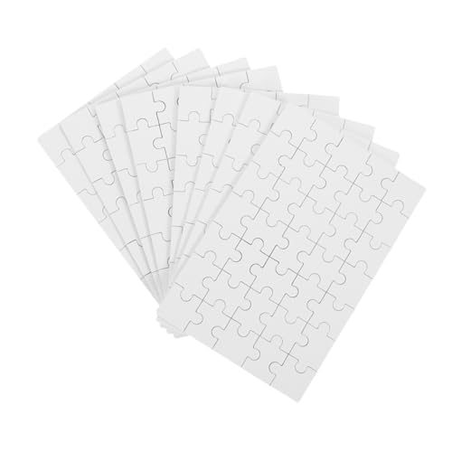FRCOLOR 8 Blatt DIY Blank Puzzle Teilig Holzpuzzle Sublimation Jigsaw Puzzle Thermotransfer Blanko Puzzleteile für Kreative Gestaltung und Geschenkideen von FRCOLOR