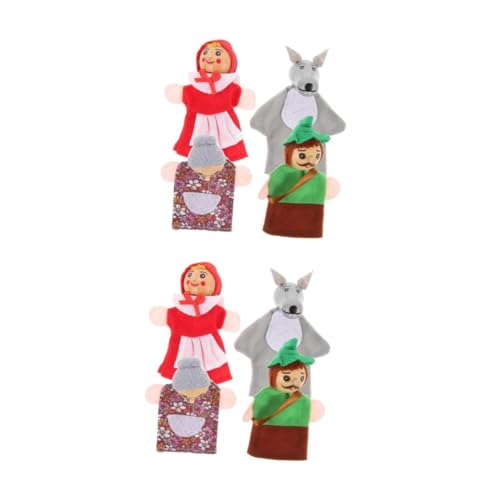 FRCOLOR 8 Stck. Teiliges Holz Tier Fingerpuppen für Kreative Handspielzeug Figuren Leicht und Flexibel für Geschichten Erzählen Rollenspiele Eltern Junge Mädchen Bindung und Kinderspaß von FRCOLOR