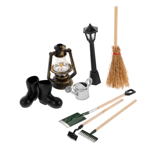FRCOLOR 8 Stück Maßstab Miniatur Gartengeräte Set mit Schaufel Rechen Lampe Gießkanne und Besen Dekoration für Mikrolandschaften FRCOLOR 8 Stück Maßstab Miniatur Gartengeräte Set mit Schaufel Rechen Lampe Gießkanne und Besen Dekoration für Mikrolandschaften von FRCOLOR