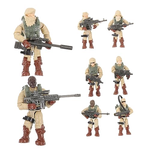 FRCOLOR 8 Stück Miniatur Soldaten Figuren Teiliges Militärspielzeug für Sandtisch Dekoration Rollenspiele und Kreative Kinderspiele von FRCOLOR