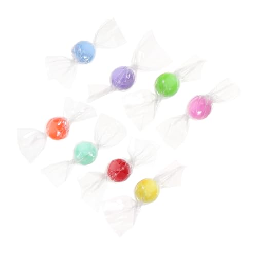 FRCOLOR 8 Stück Miniatur Zuckerwaren Teilig Bunte Puppenhaus Deko DIY Miniatur Süßigkeiten Bastelzubehör Sicher Langlebig für Erwachsene von FRCOLOR
