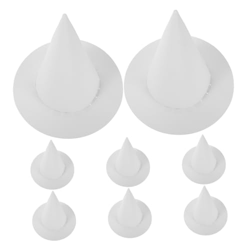 FRCOLOR 8 Stück Teiliges DIY Hexenhut Weiß für Blanko Papierhut zum Bemalen Halloween Kostüm Zubehör für Party Basteln und Kunstunterricht FRCOLOR 8 Stück Teiliges DIY Hexenhut Weiß für Blanko Papierhut zum Bemalen Halloween Kostüm Zubehör für Party Basteln und Kunstunterricht von FRCOLOR