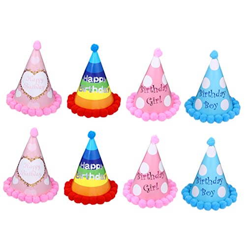 FRCOLOR 8 Stück Teiliges Geburtstagsparty Hüte mit Fuzzy Ball Lustige Papierhüte für Kindergeburtstage Fotorequisiten und Festliche Dekorationen FRCOLOR 8 Stück Teiliges Geburtstagsparty Hüte mit Fuzzy Ball Lustige Papierhüte für Kindergeburtstage Fotorequisiten und Festliche Dekorationen von FRCOLOR