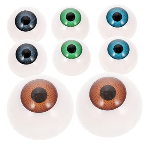 FRCOLOR 8 Stück Teiliges Hohler Bunter Puppenaugen DIY Halloween Deko Zubehör Realistische Künstliche Augen für Basteln Masken und Horror Requisiten Langlebig und Zufällige Farbe von FRCOLOR