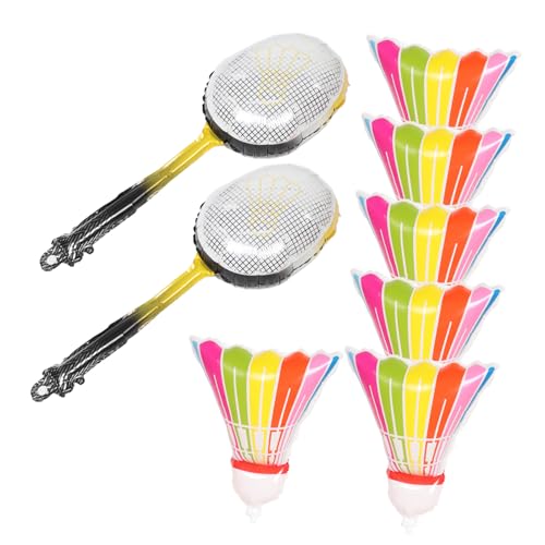 FRCOLOR 8 Stück Teiliges Luftballons Badminton Racket aus Aluminiumfolie Bunte Dekorative Ballons für Partys Geburtstagsfeiern und Hochzeiten Schnell Aufblasbar und Einfach Aufzuhängen von FRCOLOR