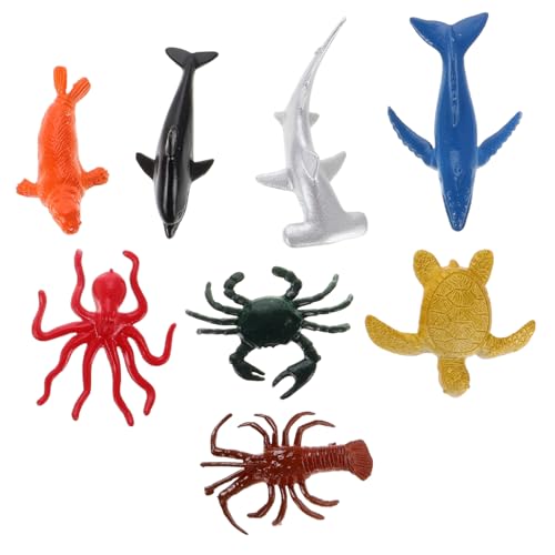 FRCOLOR 8 Stück Teiliges Meerestiere Bastelset für Realistische Meeres Tiere Figuren Pädagogisch Wertvolles für Kreative Rollenspiele und Meeresbiologie Lernen Geschenkidee für Jungen und von FRCOLOR