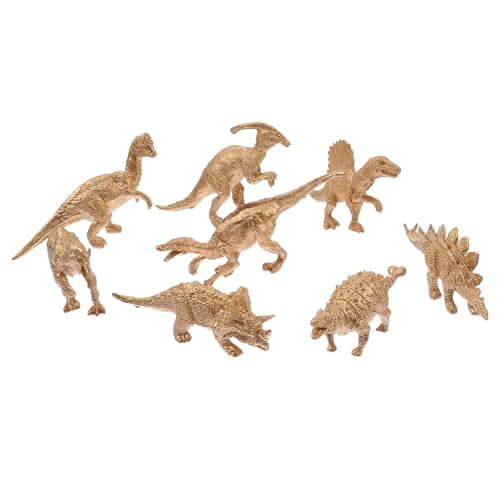 FRCOLOR 8 Stück Teiliges Mini Dinosaurier Figuren Goldfarben Realistische Simulation Langlebig als Dekorative Desktop deko für Party und Sammlungen FRCOLOR 8 Stück Teiliges Mini Dinosaurier Figuren Goldfarben Realistische Simulation Langlebig als Dekorative Desktop deko für Party und Sammlungen von FRCOLOR
