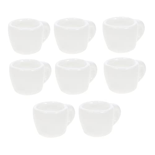 FRCOLOR 8 Stück Teiliges Mini Keramikbecher Weiß für Puppenhaus Küchenzubehör Kinderküche Miniatur Tassen Foto Requisiten Sammler FRCOLOR 8 Stück Teiliges Mini Keramikbecher Weiß für Puppenhaus Küchenzubehör Kinderküche Miniatur Tassen Foto Requisiten Sammler von FRCOLOR