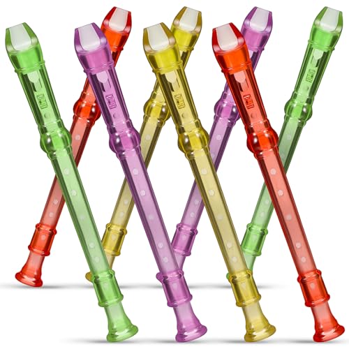 FRCOLOR 8 Stück Teiliges Mini Klarinette mit Löchern Transparente Kinderflöte für Frühe Musikausbildung für Anfänger Altersgruppen von FRCOLOR