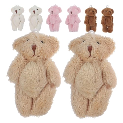 FRCOLOR 8 Stück Teiliges Mini Plüschbären in Weiß Braun Hellbraun Weiche Kuscheltiere als Schlüsselanhänger und Shower Tischdeko Tragbare Stofftiere für Party Dekoration und DIY Zubehör FRCOLOR 8 Stück Teiliges Mini Plüschbären in Weiß Braun Hellbraun Weiche Kuscheltiere als Schlüsselanhänger und Shower Tischdeko Tragbare Stofftiere für Party Dekoration und DIY Zubehör von FRCOLOR