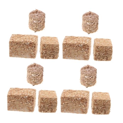 FRCOLOR 8 Stück Teiliges Mini Strohballen aus Holz Detailgetreu Gefertigt für Halloween und Bauernhof Dekorationen für Puppenhäuser Miniaturgärten und DIY Bastelprojekte von FRCOLOR