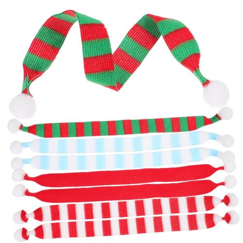 FRCOLOR 8 Stück Teiliges Mini Weihnachtsschal aus Weichem Polyester Handgefertigte Strick Accessoires für Puppen und Flaschen Langlebige Weihnachtsdeko für Festliche Tischgestaltung und FRCOLOR 8 Stück Teiliges Mini Weihnachtsschal aus Weichem Polyester Handgefertigte Strick Accessoires für Puppen und Flaschen Langlebige Weihnachtsdeko für Festliche Tischgestaltung und von FRCOLOR