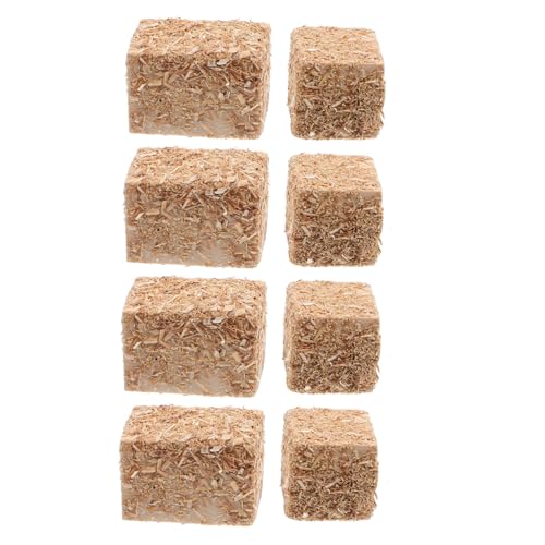 FRCOLOR 8 Stück Teiliges Miniatur Heuhaufen Modell Realistische DIY Bauernhof Dekoration Mini Heuballen für Puppenhaus Gartenlandschaft Hasenheu Deko Zubehör von FRCOLOR