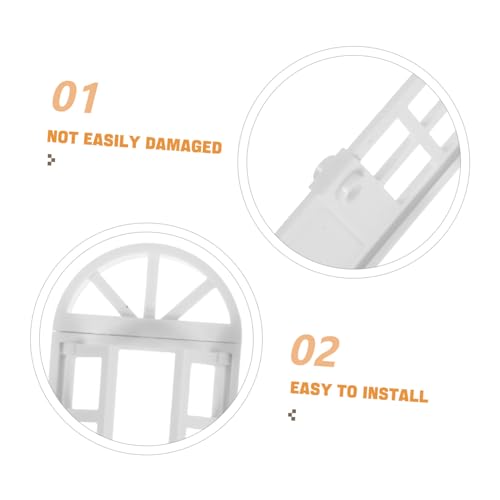 FRCOLOR 8 Stück Teiliges Miniatur Tür Fenster Kunststoff Realistisches Mini Dollhouse Bausatz Zubehör Weiße Miniatur Haustür und Kleine Fenster für Puppenhaus Dekoration und DIY von FRCOLOR