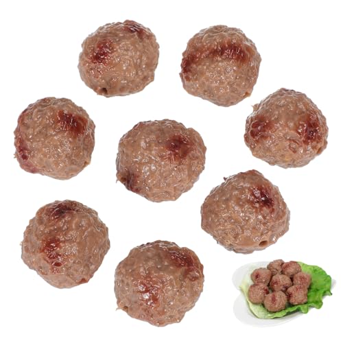 FRCOLOR 8 Stück Teiliges PVC Fleischbällchen Modell Realistische Simulation Langlebig Lebensecht Dekoration Requisite für Restaurant Hotel Museum von FRCOLOR