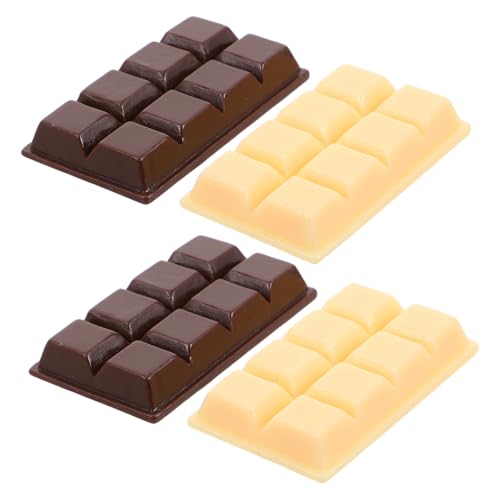 FRCOLOR 8 Stück Teiliges Realistisches Schokoladen Dekor aus Resin Täuschend Echte Tischdeko in Braun und Weiß Multifunktionale Fake Schokoladen Modelle für Fotorequisiten und von FRCOLOR