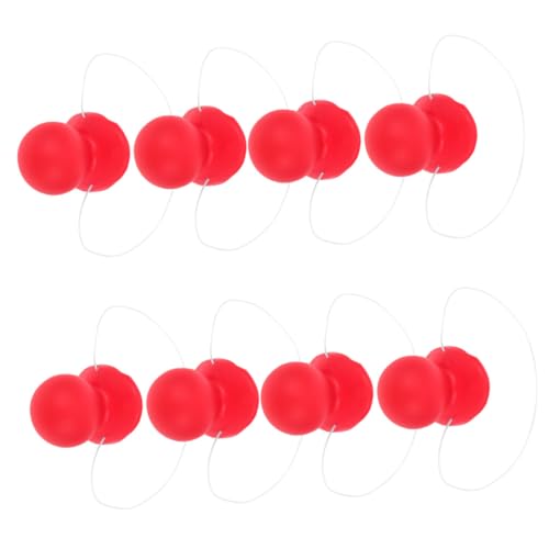 FRCOLOR 8 Stück Teiliges Rote Clown Nasen mit Elastischem Band Leichte und Realistische Halloween Kostüm Accessoires für Erwachsene für Zirkus Rollenspiele und Partys von FRCOLOR