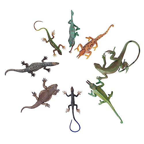 FRCOLOR 8 Stück Teiliges Set Realistischer Eidechsen aus Langlebigem Pädagogisches Tiermodell für Sicher und Kreativ Lernspielzeug für Jeden Alters von FRCOLOR