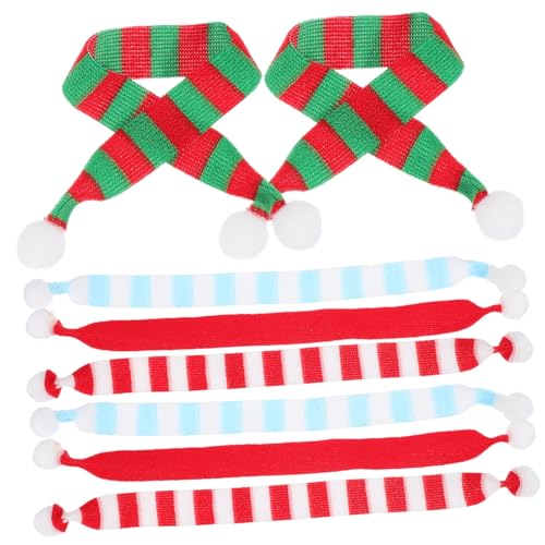 FRCOLOR 8 Stück Teiliges Weihnachtlicher Mini Schals aus Weichem Polyester Dekorative Puppenschals in Festlichen Farben Vielseitig für DIY Weinflaschen Deko und Puppenaccessoires Zarte und FRCOLOR 8 Stück Teiliges Weihnachtlicher Mini Schals aus Weichem Polyester Dekorative Puppenschals in Festlichen Farben Vielseitig für DIY Weinflaschen Deko und Puppenaccessoires Zarte und von FRCOLOR
