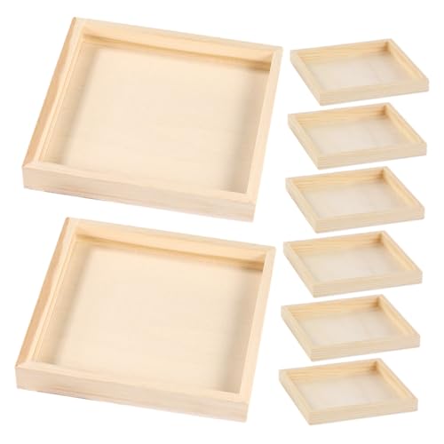 FRCOLOR 8 Stück Unlackiertes Puzzle Organizer für Sortierung und Aufbewahrung für Zuhause und Kreative Bastelprojekte von FRCOLOR