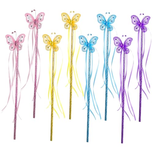 FRCOLOR 8 Stück Zauberstäbe für Mädchen Teiliges mit Schmetterlings für Kostüme Fotos und Geburtstagsfeiern aus Hochwertigem Kindersicherem Blau Gold und FRCOLOR 8 Stück Zauberstäbe für Mädchen Teiliges mit Schmetterlings für Kostüme Fotos und Geburtstagsfeiern aus Hochwertigem Kindersicherem Blau Gold und von FRCOLOR