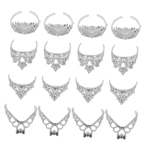 FRCOLOR 80 Stück Miniatur Puppenkrone Kunststoff Tiara Haarreif für Puppenhaus Rollenspiel Kinderleichte Leichte Puppenaccessoires für Kreatives Verkleiden und Geschenke von FRCOLOR