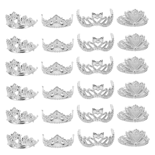 FRCOLOR 80 Stück Miniatur Puppenkronen Leichte Kunststoff Tiara Haaraccessoires für Puppenhaus Farbenfrohe Zeit Kopfbedeckung für Rollenspiele und Kreatives Kinderspiel von FRCOLOR