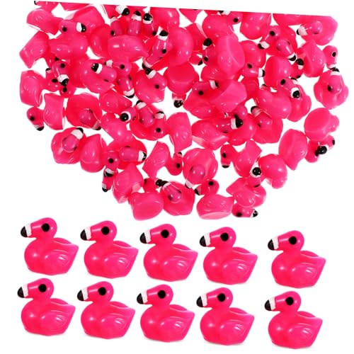 FRCOLOR 80 Stück Teiliges Mini Resin Flamingo Deko Detaillierte Miniatur Flamingo Figuren aus Kunstharz Vielseitige Mikro Landschaftsaccessoires für Garten Basteln Puppenhaus und von FRCOLOR