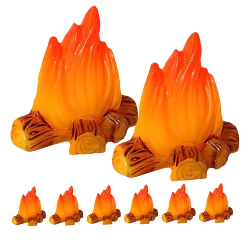 FRCOLOR 8Stücke Miniatur Lagerfeuermodelle aus Harz Kunstfeuer Dekoration für Mikroszenen für Gartendekoration und Camping Partys FRCOLOR 8Stücke Miniatur Lagerfeuermodelle aus Harz Kunstfeuer Dekoration für Mikroszenen für Gartendekoration und Camping Partys von FRCOLOR