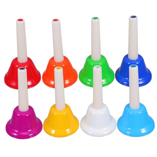 FRCOLOR 8Stücke Teiliges Set Bunte Handglocken für Musikinstrumente Musikalischen Früherziehung Klangentwicklung und Auditive für Kleinkinder und Vorschulkinder FRCOLOR 8Stücke Teiliges Set Bunte Handglocken für Musikinstrumente Musikalischen Früherziehung Klangentwicklung und Auditive für Kleinkinder und Vorschulkinder von FRCOLOR