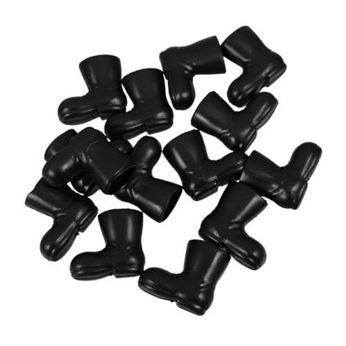 FRCOLOR 9 Paare Mini Weihnachtsstiefel Miniatur Santa Claus Boots für Basteln und Puppenhaus Dekorationen Realistische Textur Festlicher Charme für DIY Weihnachtsprojekte und Heimdeko von FRCOLOR