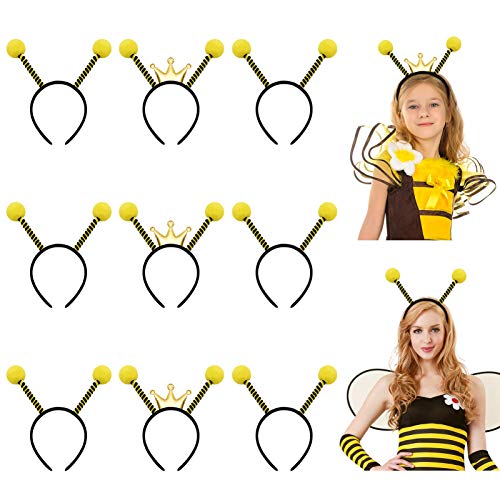 FRCOLOR 9 Stück Bienen-Antennen-Stirnband, Marienkäfer-Stirnband, Kopfbedeckung, Cosplay, Party, Geschenk, Geburtstagsparty, Zubehör für Kinder, Erwachsene von FRCOLOR