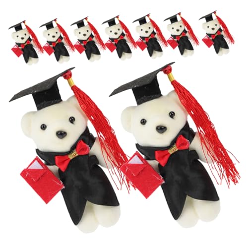FRCOLOR 9stücke Plüschbärenpuppe Zum Schulabschluss Dekorativer Stoffbär Für Partyzubehör Und Geschenkidee Kleine Plüschtier-Ornament Für Schulabschlussfeierdekoration FRCOLOR 9stücke Plüschbärenpuppe Zum Schulabschluss Dekorativer Stoffbär Für Partyzubehör Und Geschenkidee Kleine Plüschtier-Ornament Für Schulabschlussfeierdekoration von FRCOLOR
