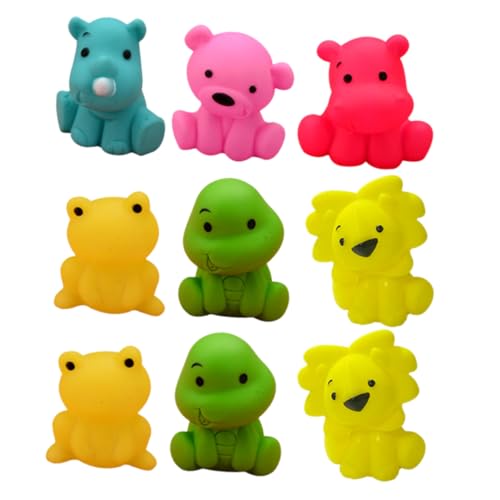 FRCOLOR 9 Stück Teiliges Badespielzeug aus Robustem Vinyl Quietschende Wasserspielzeuge in Buntem Mix Fördert Kreativität und Hand Koordination Schimmelfrei und Sicher für Kleinkinder für von FRCOLOR