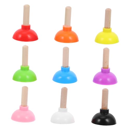 FRCOLOR 9 Stück Teiliges Mini Pümpel Realistisches Toilettenpümpel für Puppenhaus Badezimmer für Streiche und Interaktive Aufführungen von FRCOLOR