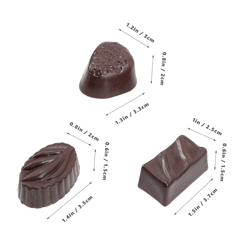 FRCOLOR 9 Stück Teiliges Realistische Schokoladenmodelle Dekoratives für Schokoladenformen in Kaffeefarben als Tischdekoration und Foto Requisite von FRCOLOR