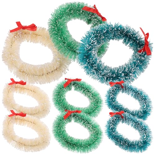 FRCOLOR 9 Stück Weihnachtsbogenkranz Miniatur Winterdeko Weihnachtsbaumgirlanden Grün Weihnachten DIY Kranz Mini-Kranzverzierungen kleine Kränze zum Basteln hängender Kranz Sisal-Seide FRCOLOR 9 Stück Weihnachtsbogenkranz Miniatur Winterdeko Weihnachtsbaumgirlanden Grün Weihnachten DIY Kranz Mini-Kranzverzierungen kleine Kränze zum Basteln hängender Kranz Sisal-Seide von FRCOLOR