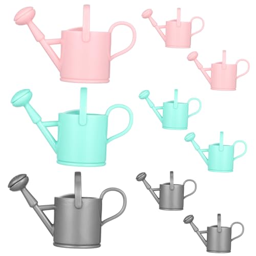 FRCOLOR 9 Stück Kleiner Gießkanne für Puppenhaus Kleiner Gartengeräte Interaktives Wasserspielzeug für Kinder Kompakte Gießkanne mit Griffen Puppenhaus Dekoration von FRCOLOR
