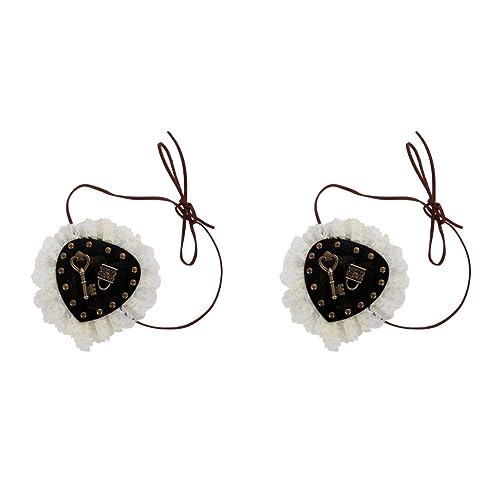 FRCOLOR Abschlussball Requisiten 2 Stück Abschlussball-Requisiten Dekoration Augenmaske Maskerade Augenmaske Einzelne Augenmaske Augenklappe Tastensperre Punk-Bekleidung von FRCOLOR