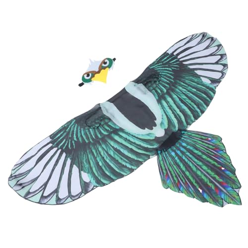 FRCOLOR Adlerflügel Umhang und Kopfstück Set Verstellbare Weiches Filz und Chiffon Bequemes Kostümzubehör für Party Cosplay Karneval und Fantasievolle Verkleidung von FRCOLOR